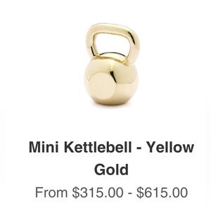Solid gold kettle bell charm